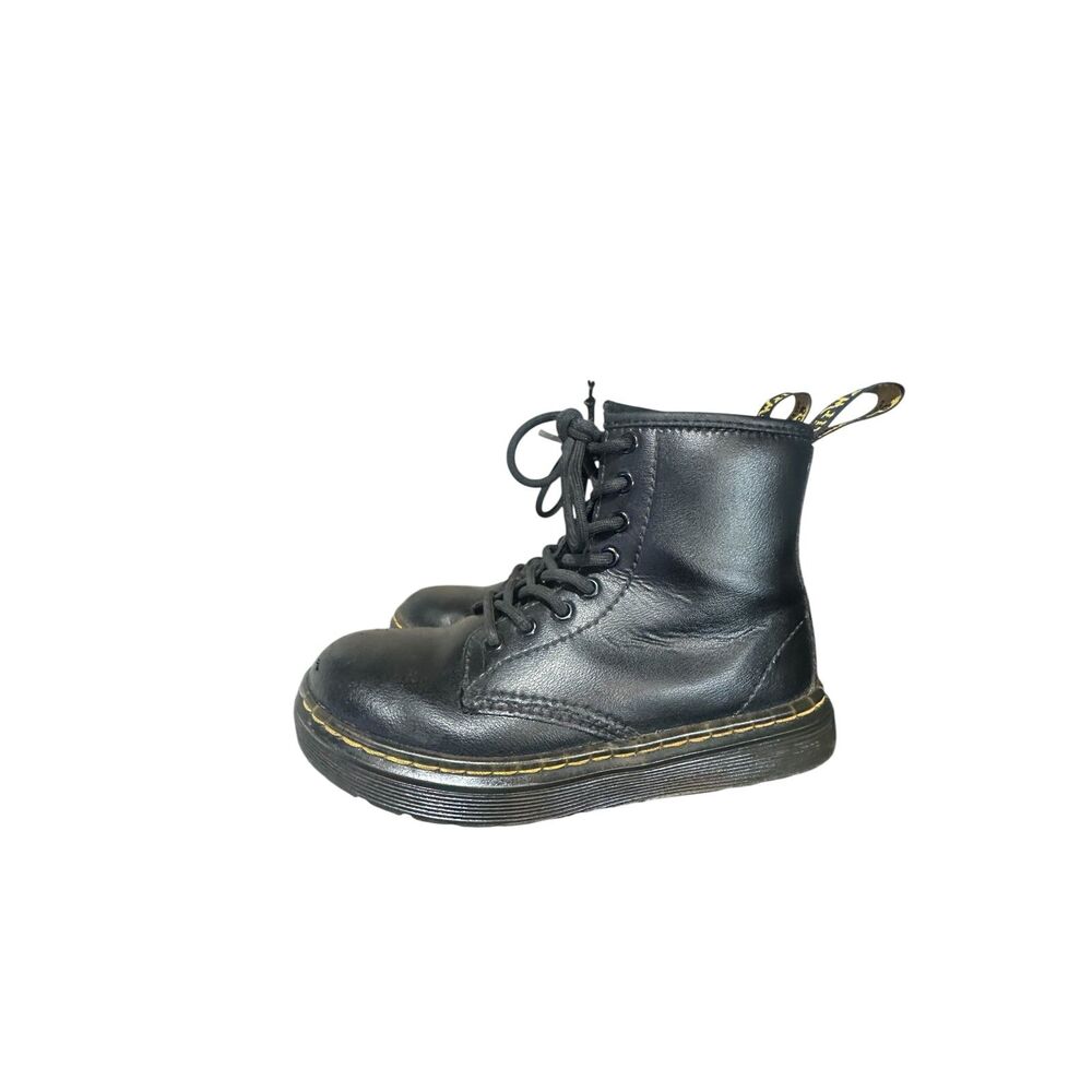 Dr Martens Zavala Side Zip Kids Youth Lace Up Boots Black Size 13 Gothic Grundge
